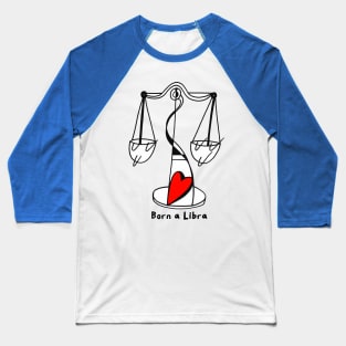 Born a Libra by Pollux Baseball T-Shirt